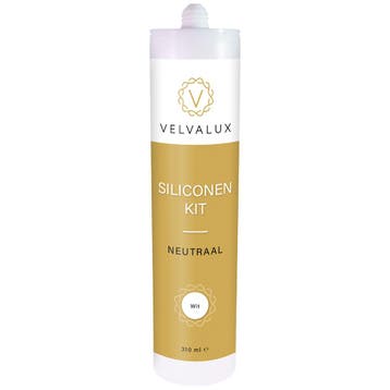 Velvalux Siliconenkit - Wit - 310ml, Doe-het-zelf en Verbouw, Isolatie en Afdichting, Ophalen of Verzenden, Nieuw, Overige materialen