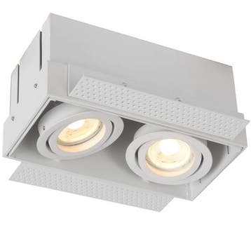 Lucide Trimless - Cardan inbouwspot 2x GU10 wit, Verzenden, Nieuw, Overige fittingen