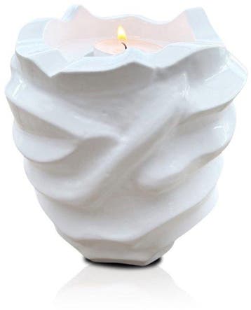 Urn met Waxinelichthouder – Wit – 600 ml, Verzenden, Nieuw