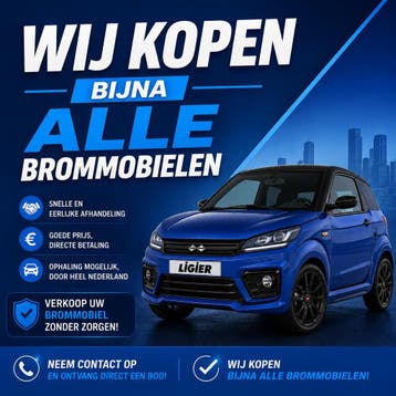 inkoop alle merken brommobielen van top tot schrot opgehaald, Nieuw
