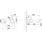 Wiesbaden Style Wastafelkraan - Inbouw - Geborsteld Brons, Ophalen of Verzenden, Nieuw