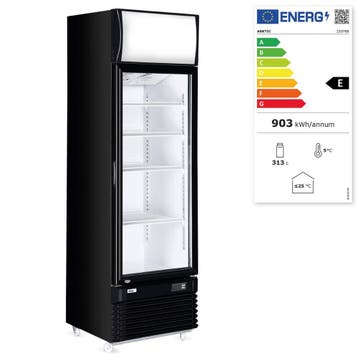 Arktic Koelkast | 313L | Zwart | +2°C/+10°C | Geforceerd | W, Witgoed en Apparatuur, Koelkasten en IJskasten, Ophalen of Verzenden