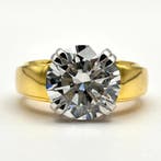 Ring - 14 karaat Geel goud, Witgoud - 6.95ct. tw. Diamant, Nieuw