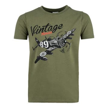 Kinder t-shirt Vliegtuig - Maat 98-104, Verzenden, Nieuw