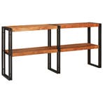 vidaXL Wandtafel met plank Bruin 160 x 33 x 75 cm Massief, Huis en Inrichting, Tafels | Salontafels, Verzenden, Nieuw, Overige houtsoorten