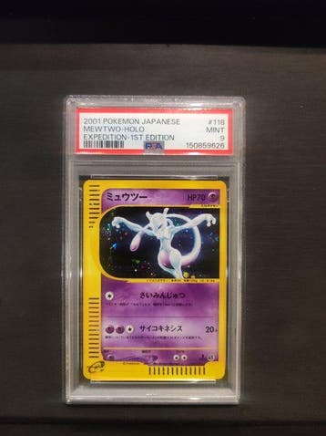 Pokémon - 1 Graded card - Mewtwo, Expedition Holo #118 First, Nieuw
