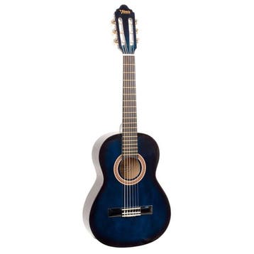 Valencia VC102BUS Klassieke Gitaar 1/2 Blue Hoogglans, Muziek en Instrumenten, Snaarinstrumenten | Gitaren | Akoestisch, Ophalen of Verzenden