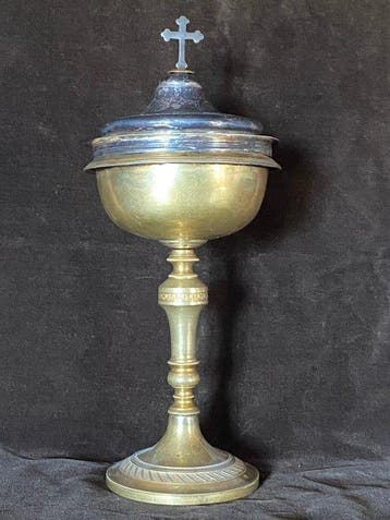 Pyxis - .800 zilver - Antiek met zilveren beker., Antiek en Kunst