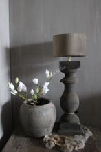 Aura Peeperkorn cilinder kap fluweel taupe 25 x 15 cm, Ophalen of Verzenden, Nieuw