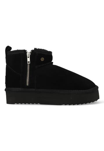 Warmbat Pantoffels Durack Plateau Zipper DRC371899 Zwart-41, Verzenden, Nieuw, Zwart