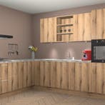 Goud Eiken keuken Gotenburg 114065, Huis en Inrichting, Keuken | Complete keukens, Verzenden, Nieuw