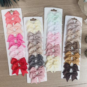 Set van 10 Handgemaakte Strikjes Haarclips voor Baby Meisjes, Verzenden, Nieuw