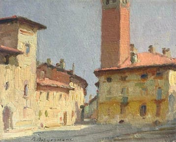 Romeo Bergognoni (1875-1944) - Veduta di Pavia
