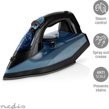 Nedis Stoomstrijkijzer - 2600 W - 25 g/m - Stoomstoot - Kera, Verzenden, Zo goed als nieuw