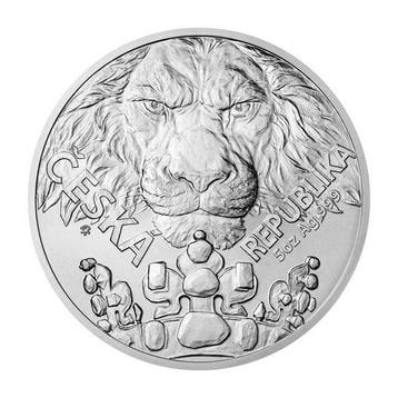 Niue. 10 Dollars 2023 5 oz $10 NZD Niue Silver Czech Lion
