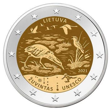 Litouwen 2 Euro Zuvintas 2021, Postzegels en Munten, Munten | Europa | Euromunten, Verzenden
