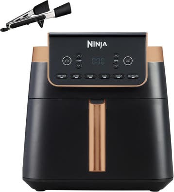 Airfryer 6.2L Zwart/Koper | Tweedekansje | OP=OP, Ophalen of Verzenden, Gebruikt, Airfryer XL, 1500 gram of meer