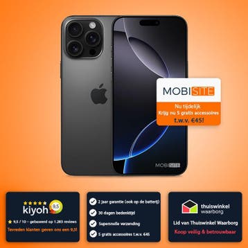 iPhone 16 Pro 128GB | 4 Gratis Accessoires – Accu tot 100%, IPhone 16 Pro, 128 GB, Verzenden, Zo goed als nieuw