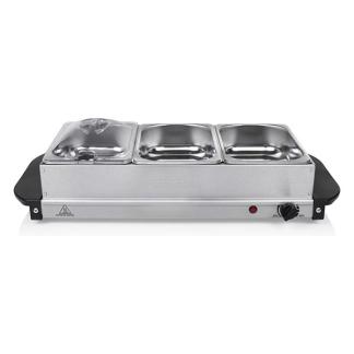 Warmhoudplaat | Tristar | 3 x 1.4 liter (200W, RVS, Deksel), Verzenden, Nieuw in verpakking