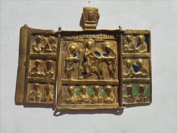 Icoon - Deësis - brons,emaille