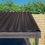 vidaXL Dakpanelen 12 st 100x36 cm gegalvaniseerd staal bruin, Doe-het-zelf en Verbouw, Dakpannen en Dakbedekking, Verzenden, Nieuw