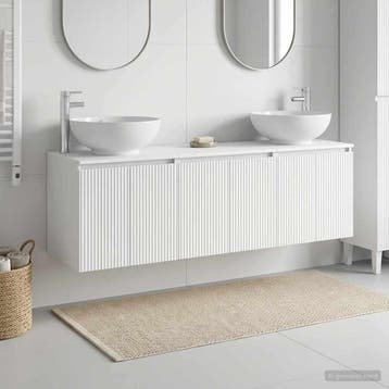 vidaXL Badkamerkastenset 3 st Wit 49,5 x 44,5 x 65 cm, Verzenden, Nieuw