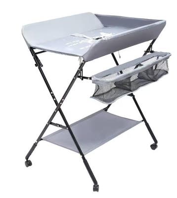 Verstelbare Baby Aankleedtafel met Wielen en Opbergruimte, Verzenden, Nieuw
