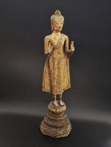 Bronzen Boeddha uit de Rattanakosin-periode, 41 cm –