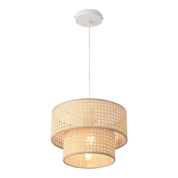 Design hanglamp Ascot 12xØ30 cm E27 wit rotan look lux.pro, Huis en Inrichting, Lampen | Hanglampen, Verzenden, Nieuw