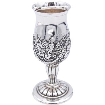 Wijnglas - Bladeren van wijnstokken en druiventrossen, -, Antiek en Kunst