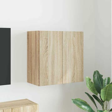 vidaXL TV-wandkast 59,5 x 31 x 60 cm Sonoma Eiken Bewerkt, Huis en Inrichting, Kasten | Televisiemeubels, Minder dan 50 cm, Verzenden