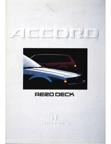 1986 HONDA ACCORD AERO DECK BROCHURE NEDERLANDS, Nieuw, Honda, Author