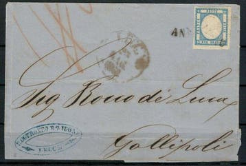 Italiaanse oude staten - Napels - Nr. 1 envelop van de 23, Gestempeld