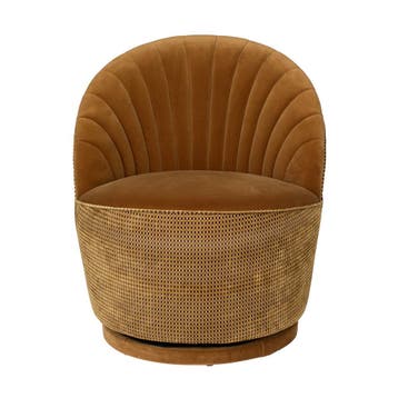 *WOONWINKEL* Dutchbone Madison Ronde Draaifauteuil Vintage W, Huis en Inrichting, Fauteuils, Verzenden, Nieuw, Stof