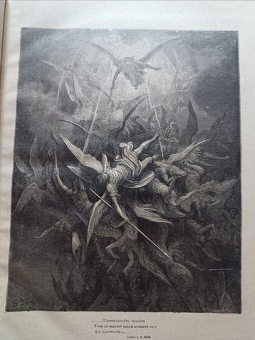John Milton/Gustave Dore - Il Paradiso Perduto - 1910, Antiek en Kunst