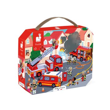 Janod puzzel brandweer - kartonnen  van €20,99 voor €10,50, Ophalen of Verzenden, Nieuw