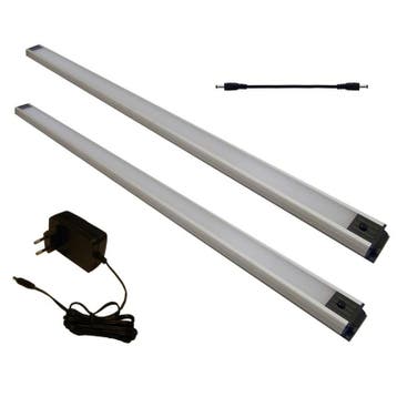Complete verlichtingsset met 2 LED lampen, connectorkabel en, Ophalen of Verzenden, Nieuw