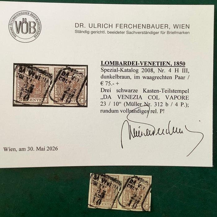 Italiaanse oude staten - Lombardije Venetië 1850 - 30 cent, Postzegels en Munten, Postzegels | Europa | Oostenrijk