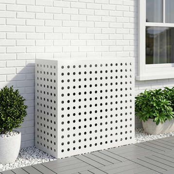vidaXL Airconditioner hoes Wit 110 x 50 x 105 cm Staal, Verzenden, Nieuw