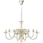 Kroonluchter Wit Metaal 8xE14 | Retourdeal 34% Korting, Huis en Inrichting, Lampen | Kroonluchters, Ophalen of Verzenden, Nieuw