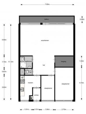 Te Huur 3 Kamer Appartement Pharus In Zaandam, Huizen en Kamers, Direct bij eigenaar, Noord-Holland, Zaandam, Appartement