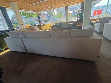 Linteloo Design Hoekbank – Opnieuw gestoffeerd | Kleur Pearl, Ophalen of Verzenden, Zo goed als nieuw, Linteloo Mauro , Stof
