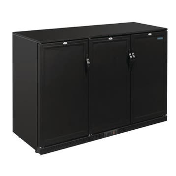 Polar G-serie 900mm barkoeling drie deuren 330L zwart, Verzenden, Nieuw in verpakking
