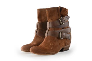 Dune London Enkellaarzen in maat 38 Bruin, Kleding | Dames, Schoenen, Bruin, Verzenden, Lage of Enkellaarzen, Zo goed als nieuw