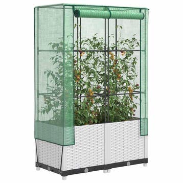 vidaXL Plantenbak verhoogd met kashoes 80x40x138 cm, Verzenden, Nieuw, Minder dan 60 cm, 60 cm of meer