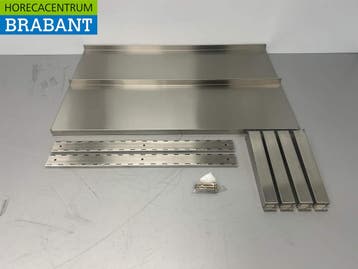 HCB RVS Dubbel Wandschap schap 100 x 30 cm Horeca, Ophalen of Verzenden, Nieuw in verpakking