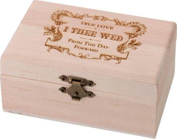 Houten trouwringen box True Love I Thee Wed, Sweet-One, Verzenden, Nieuw, Accessoires