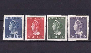 Nederland 1946 - Koningin Wilhelmina ontwerp Konijnenburg, Gestempeld