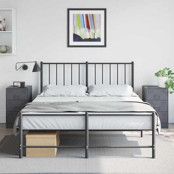 vidaXL Nachtkastjes 2 st 34,5x39x62 cm staal, Verzenden, Nieuw, Metaal of Aluminium