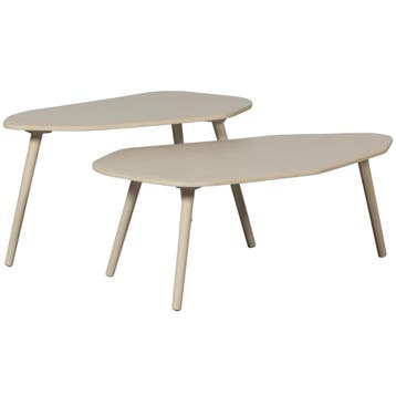 Davina Hoge KORTING Set v 2 bijzettafels dust, Nieuw